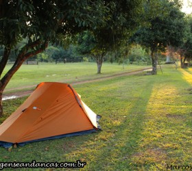 Nossa barraca no Camping Tiradentes