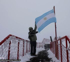 Cerro Otto num dia de neve. A vista de lá e muito linda!