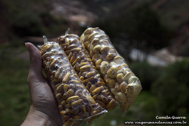 Os milhos torrados vendidos em Maras