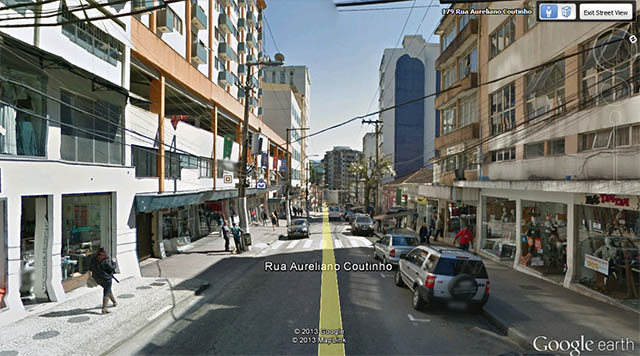Imagem da rua Teresa no  Google Street View