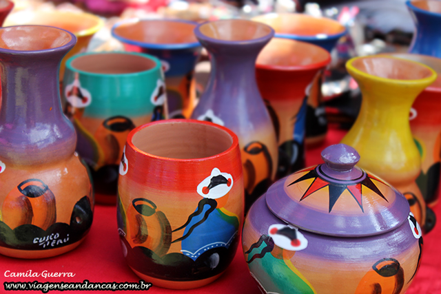 Cerâmica vendida na feirinha em Corao, Cusco