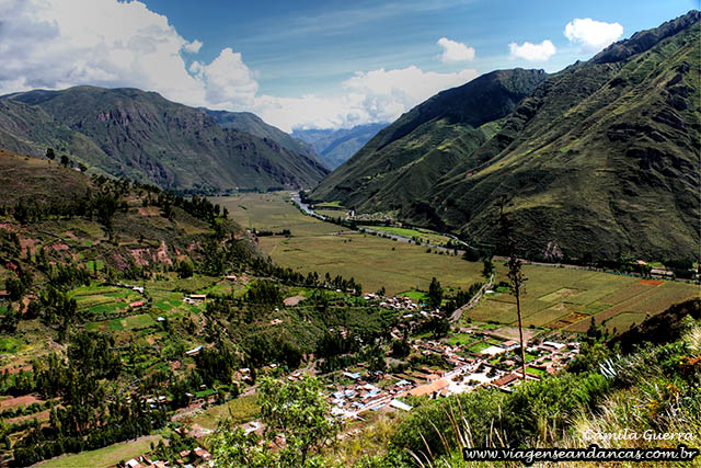 Vista do mirante do Vale Sagrado, Peru