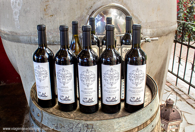 Linha de vinhos da El Enemigo: Cabernet Franc, Malbec, Bornarda, Cabernet Sauvignon, Chardonnay e blend